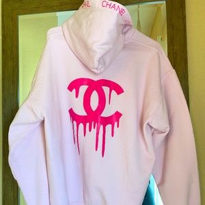 C LOGO PINK HOODIE